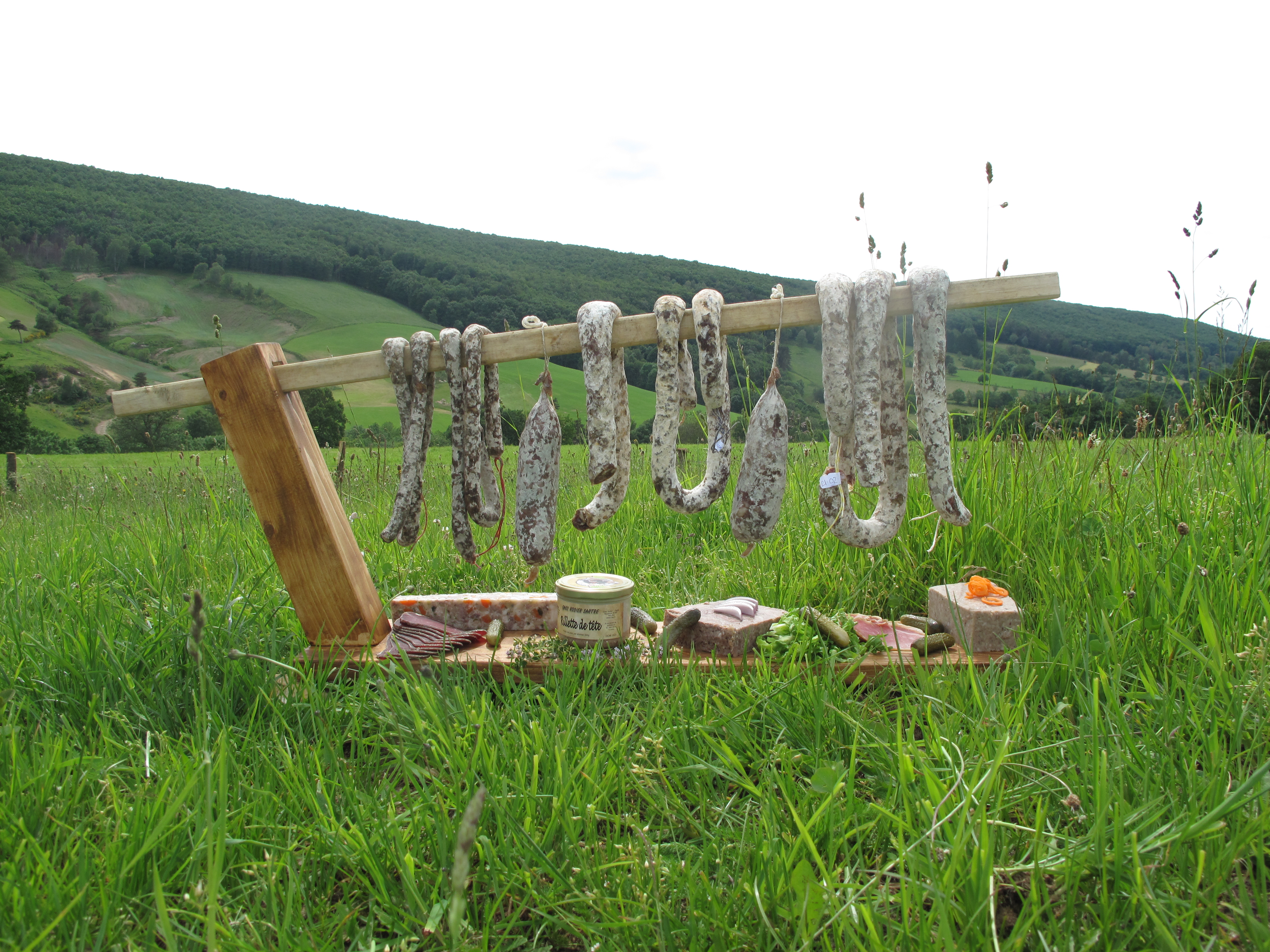 Plateau charcuterie fermière Aubrac Elevage Rodier-Sartre